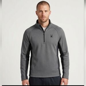 NWT Spyder Quarter Zip Fleece Lined Pullover